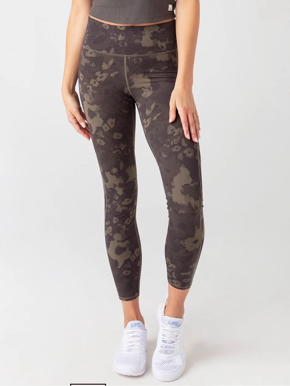 Vuori Olive Green Camo High-Rise Leggings